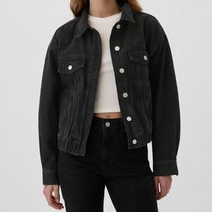 GAP Relaxed Icon Denim Bomber Jacket